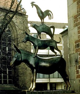 Die Bremer Stadtmusikanten, Skulptur