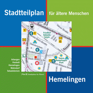 Cover des Stadtteilplans mit einem Kartenausschnitt