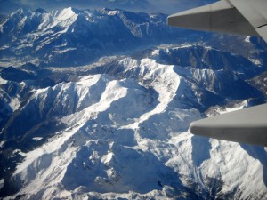 Luftbild der Alpen