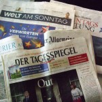 Titelseiten verschiedener berliner Tageszeitungen
