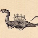 Drache Antike Zeichnung eines Drachen