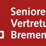 Bremer Schlüssel mit Text Seniorenvertretung Bremen auf rotem Untergrund